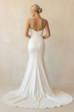 Mermaid Spaghetti Straps Long Wedding Dress - SHE IS ME Wedding Dresses