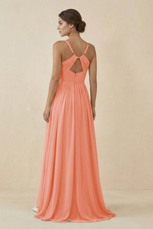 Sweetheart A - Line Chiffon Bridesmaid Dress in Rosette - SHE IS ME Bridesmaid Dresses