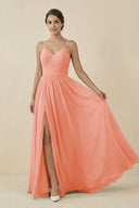 Sweetheart A - Line Chiffon Bridesmaid Dress in Rosette - SHE IS ME Bridesmaid Dresses