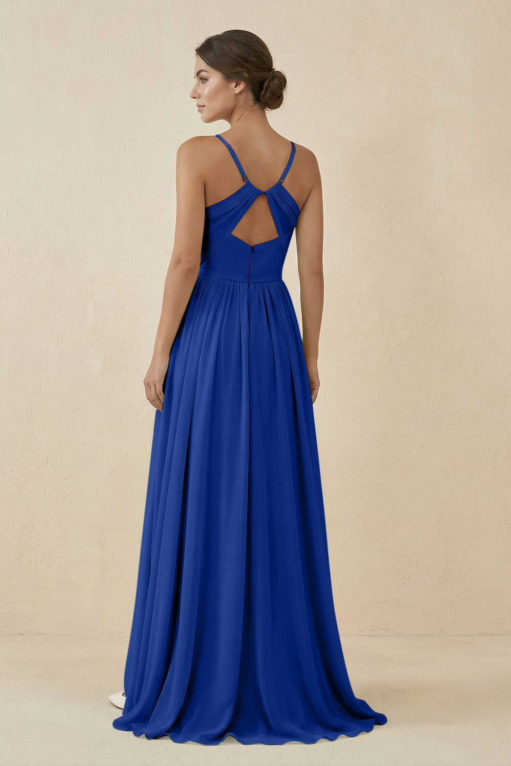 Sweetheart A - Line Chiffon Bridesmaid Dress in Royal Blue - SHE IS ME Bridesmaid Dresses