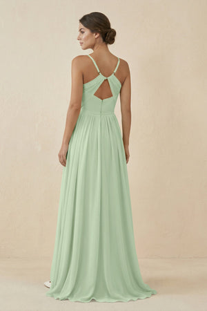 Sweetheart A - Line Chiffon Bridesmaid Dress in Sage - SHE IS ME Bridesmaid Dresses