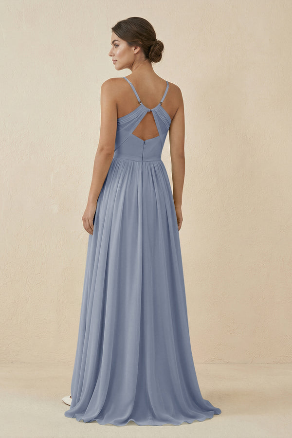 Sweetheart A - Line Chiffon Bridesmaid Dress in Twilight - SHE IS ME Bridesmaid Dresses