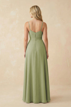 Sweetheart A - Line Pleated Chiffon Bridesmaid Dress - SHE IS ME Bridesmaid Dresses