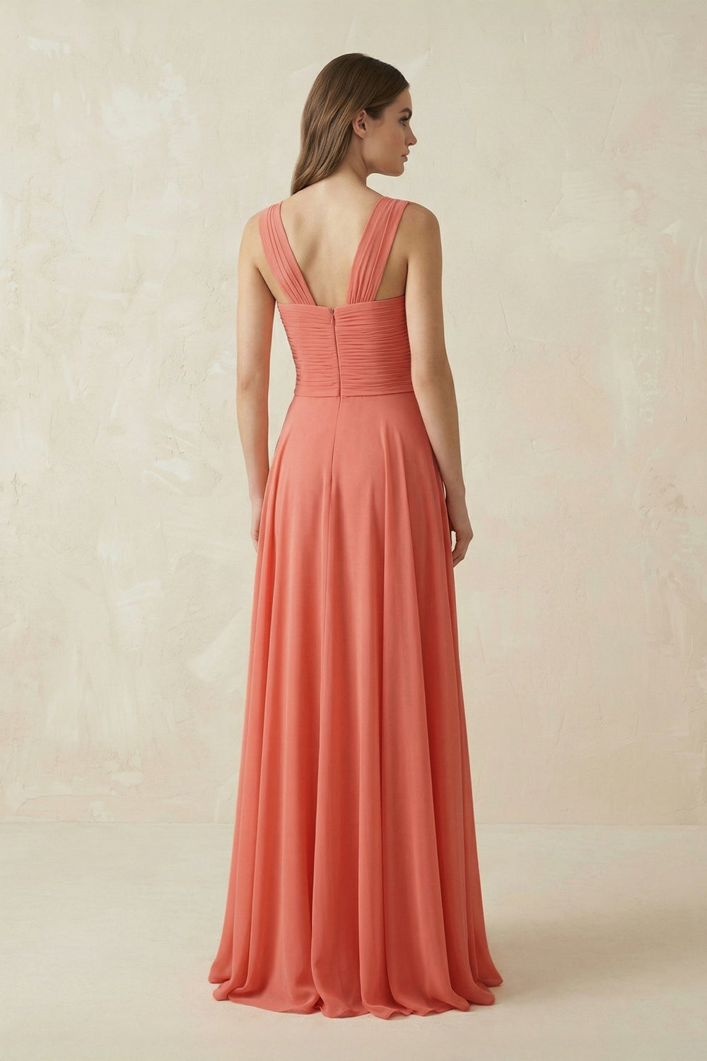 Sweetheart Pleated A-Line Chiffon Bridesmaid Dress in Wild Rose - SHE IS ME Bridesmaid Dresses